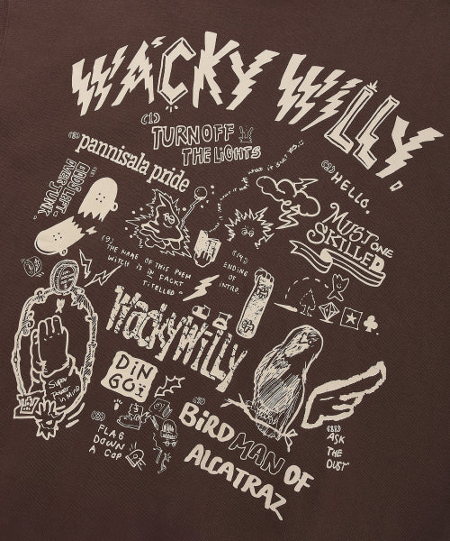 Graffiti Graphic Hooded Brown
