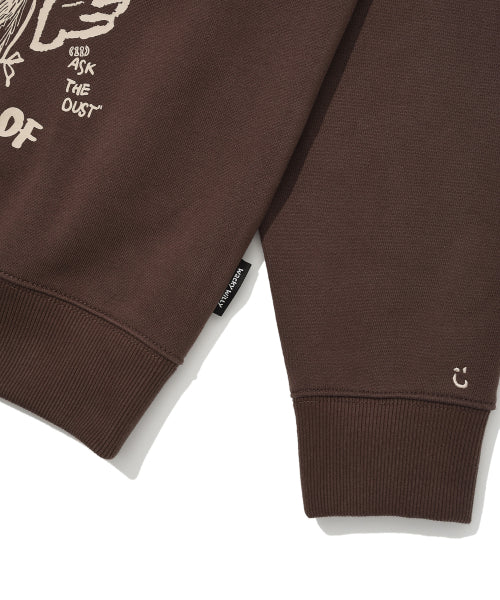 Graffiti Graphic Hooded Brown