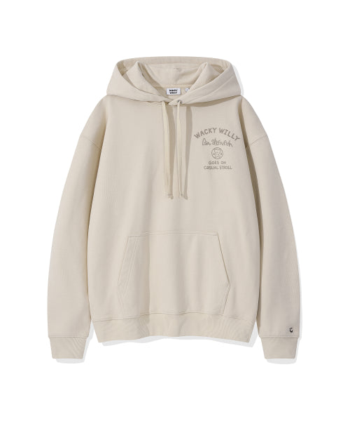 Lettering Heavy Zuri Hood Beige