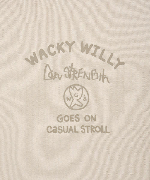 Lettering Heavy Zuri Hood Beige