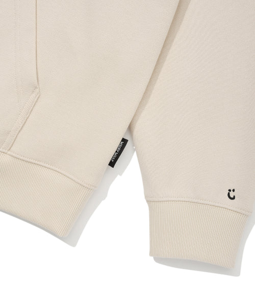 Lettering Heavy Zuri Hood Beige