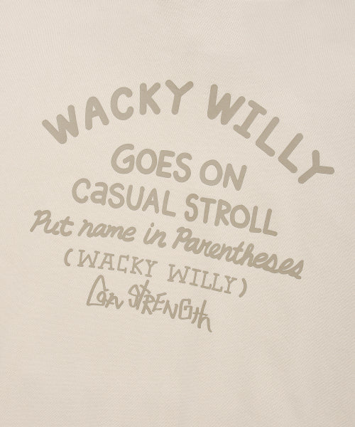 Lettering Heavy Zuri Hood Beige
