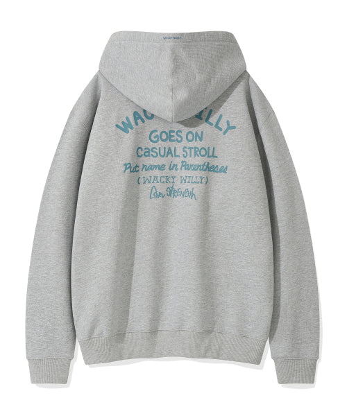 Lettering Heavy Zuri Hood Gray