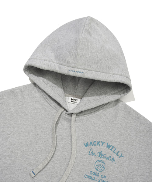 Lettering Heavy Zuri Hood Gray