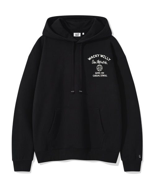 Lettering Heavy Zuri Hood Black