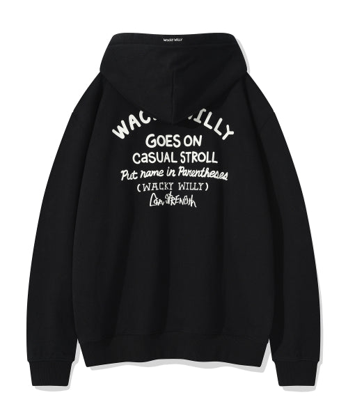 Lettering Heavy Zuri Hood Black