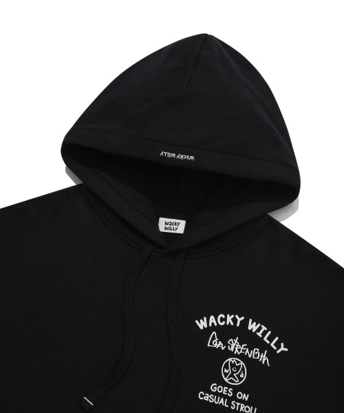 Lettering Heavy Zuri Hood Black