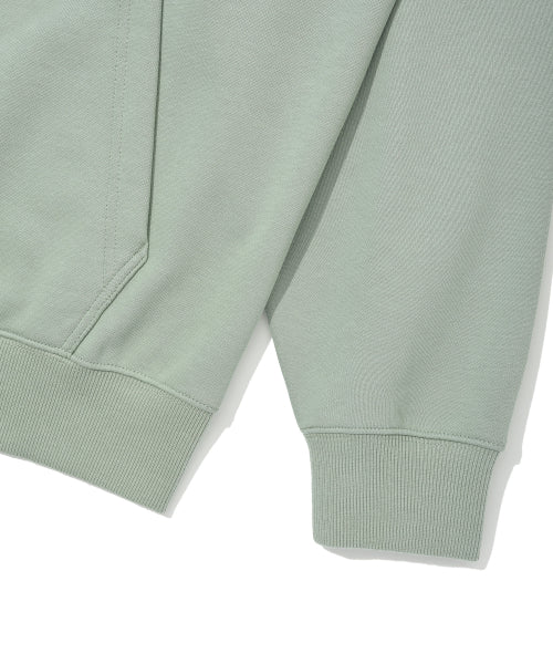 Applique Hooded Zip-Up Green