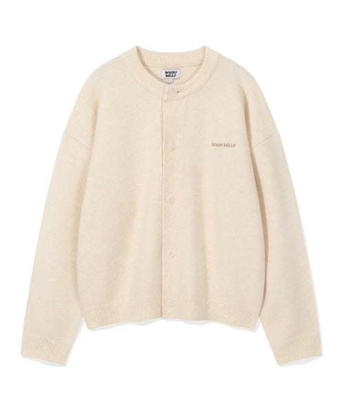 round neck cardigan cream