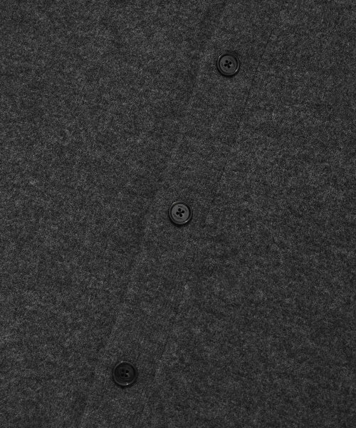 Round neck cardigan dark gray