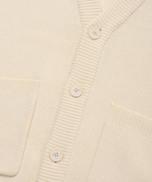 Basic V-neck cardigan cream