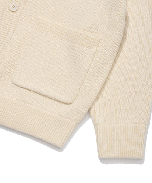 Basic V-neck cardigan cream