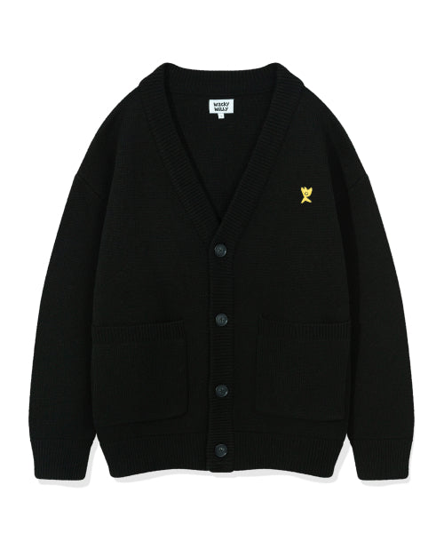 Basic V-neck cardigan black