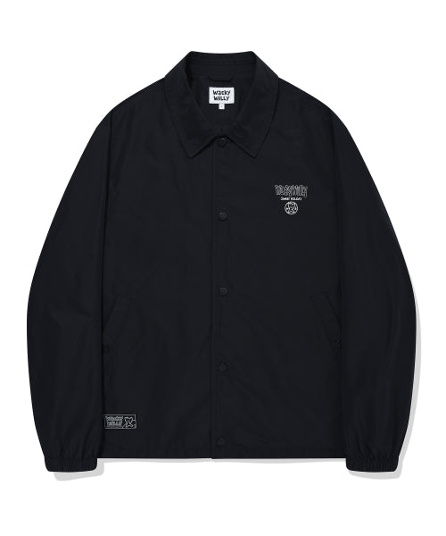 typo coach jacket black