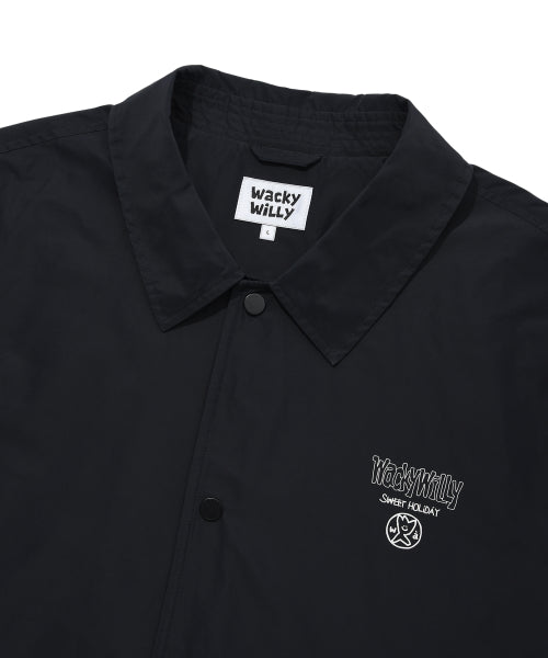 typo coach jacket black
