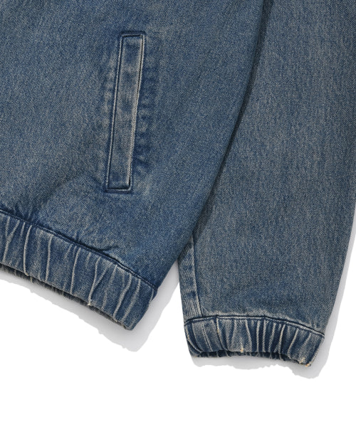 Hooded denim jacket blue