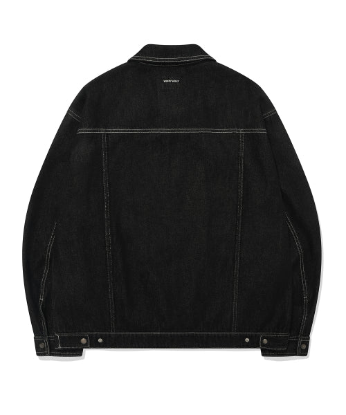 Denim tracker jacket black