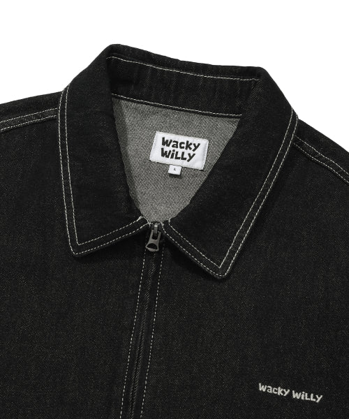 Denim tracker jacket black