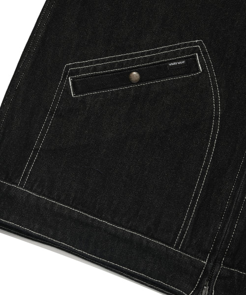Denim tracker jacket black