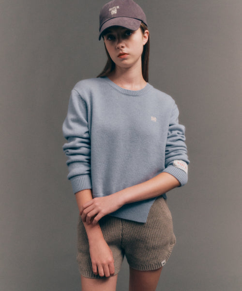 (W) Cashmere Blend Knit Shorts Taupe Brown