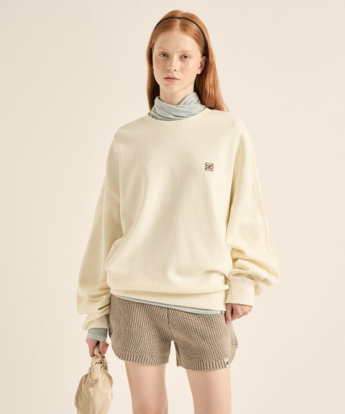 (W) Cashmere Blend Knit Shorts Taupe Brown