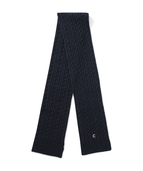 AUTHENTIC C LOGO CABLE WOOL MUFFLER