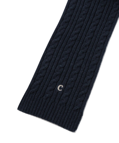 AUTHENTIC C LOGO CABLE WOOL MUFFLER
