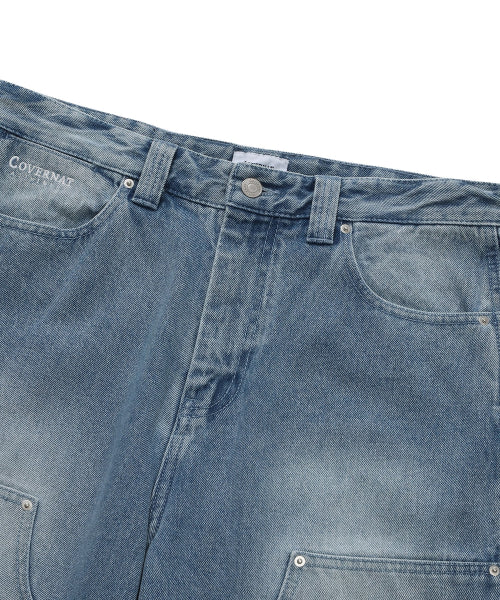DENIM CARPENTER SEMI-WIDE PANTS