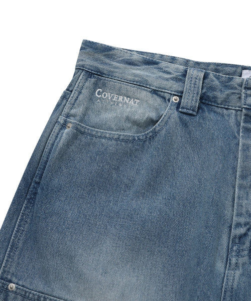 DENIM CARPENTER SEMI-WIDE PANTS