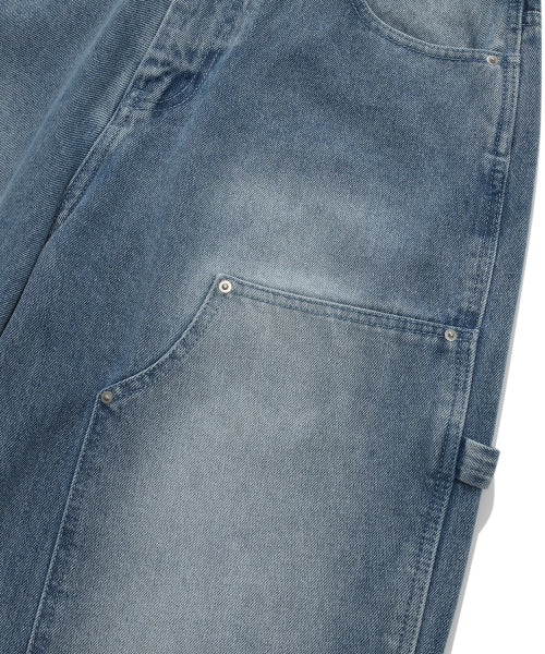 DENIM CARPENTER SEMI-WIDE PANTS