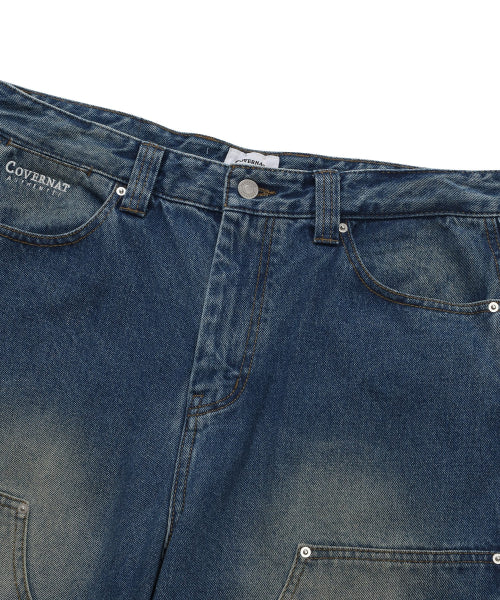DENIM CARPENTER SEMI-WIDE PANTS