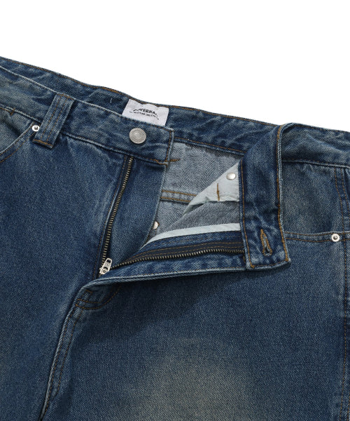 DENIM CARPENTER SEMI-WIDE PANTS