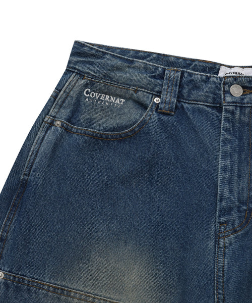 DENIM CARPENTER SEMI-WIDE PANTS