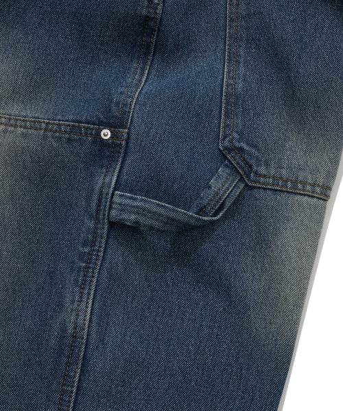 DENIM CARPENTER SEMI-WIDE PANTS