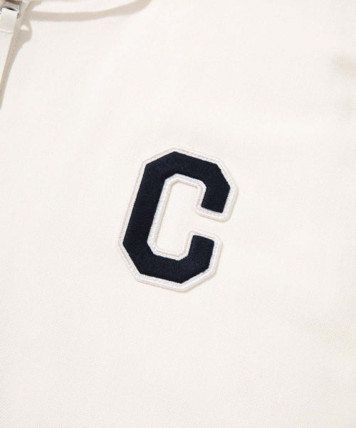 C LOGO CORDUROY HOODIED JACKET