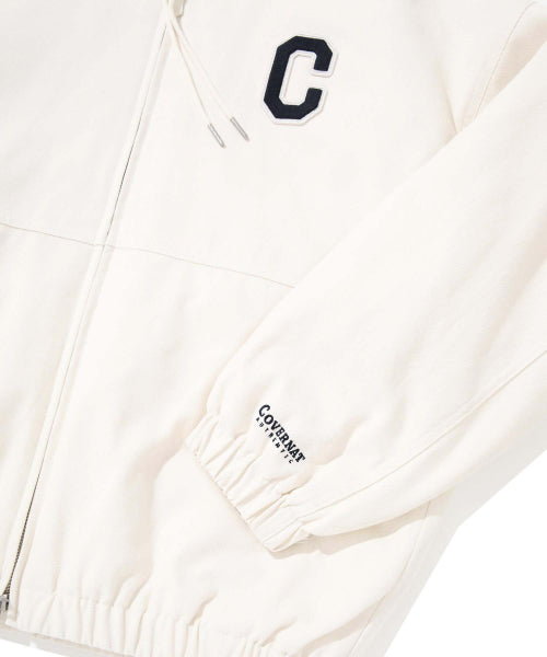 C LOGO CORDUROY HOODIED JACKET