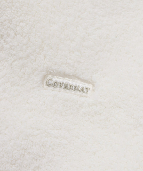 STAND COLLAR REVERSIBLE SHERPA JACKET