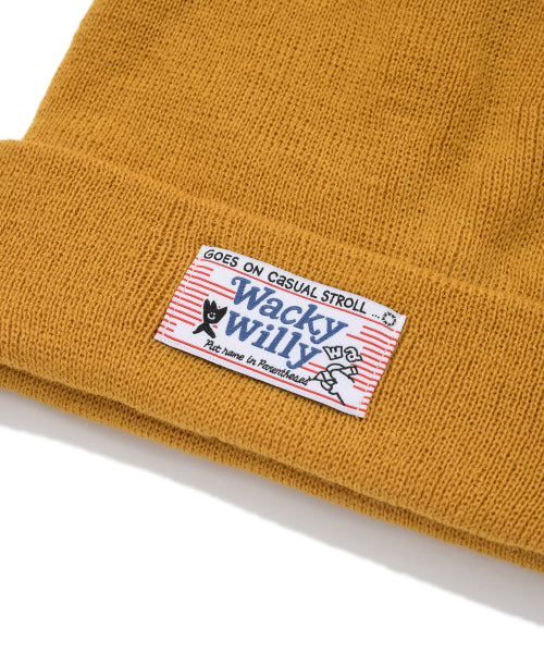 Wakiwili label beanie mustard