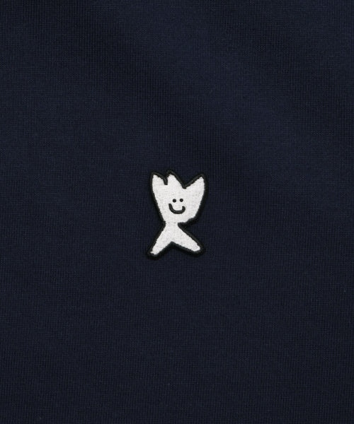 Basic Logo Wappen Half Zip-Up Navy