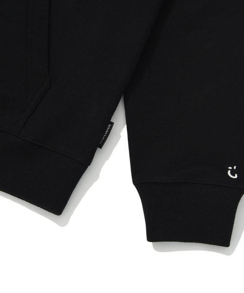 Basic Logo Wappen Half Zip-Up Black