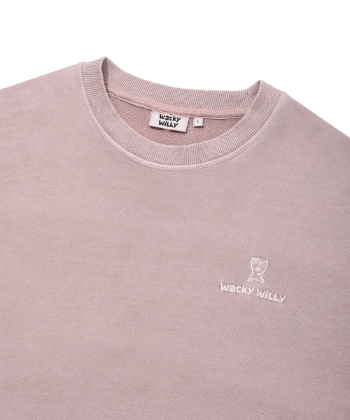 Logo Pigment Sweatshirt Pink