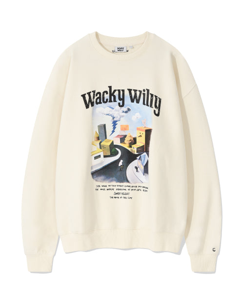 Illustration Artwork Sweatshirt Cream