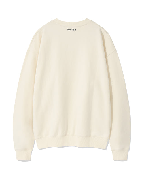 Illustration Artwork Sweatshirt Cream