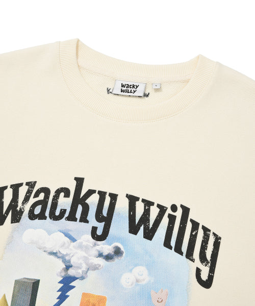 Illustration Artwork Sweatshirt Cream