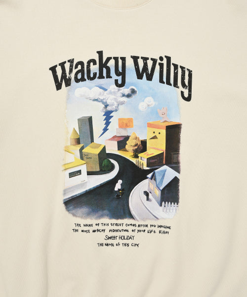 Illustration Artwork Sweatshirt Cream