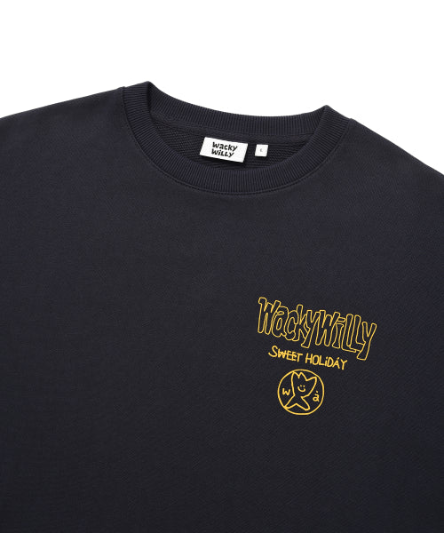 Picture graphic sweatshirt navy