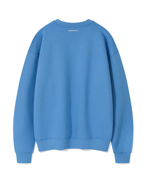 Logo typo graphic sweatshirt blue