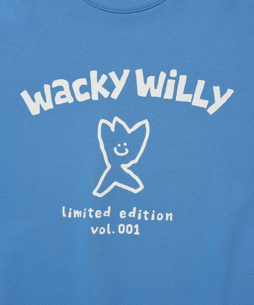 Logo typo graphic sweatshirt blue