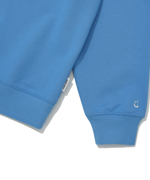 Logo typo graphic sweatshirt blue