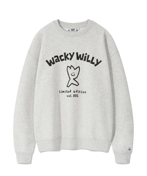 Logo typo graphic sweatshirt light gray